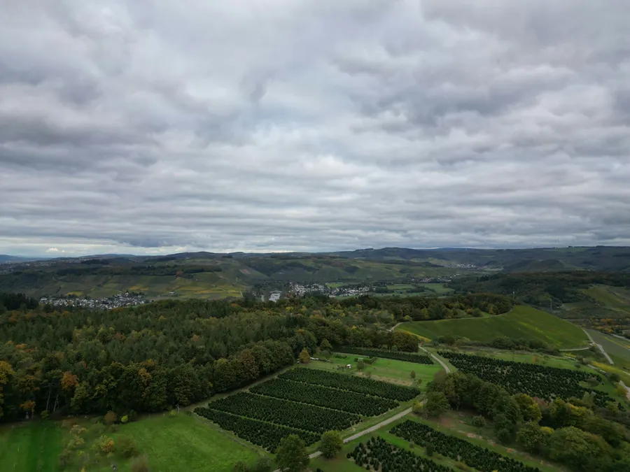 Paysage de coteaux et vignes du Quercy
